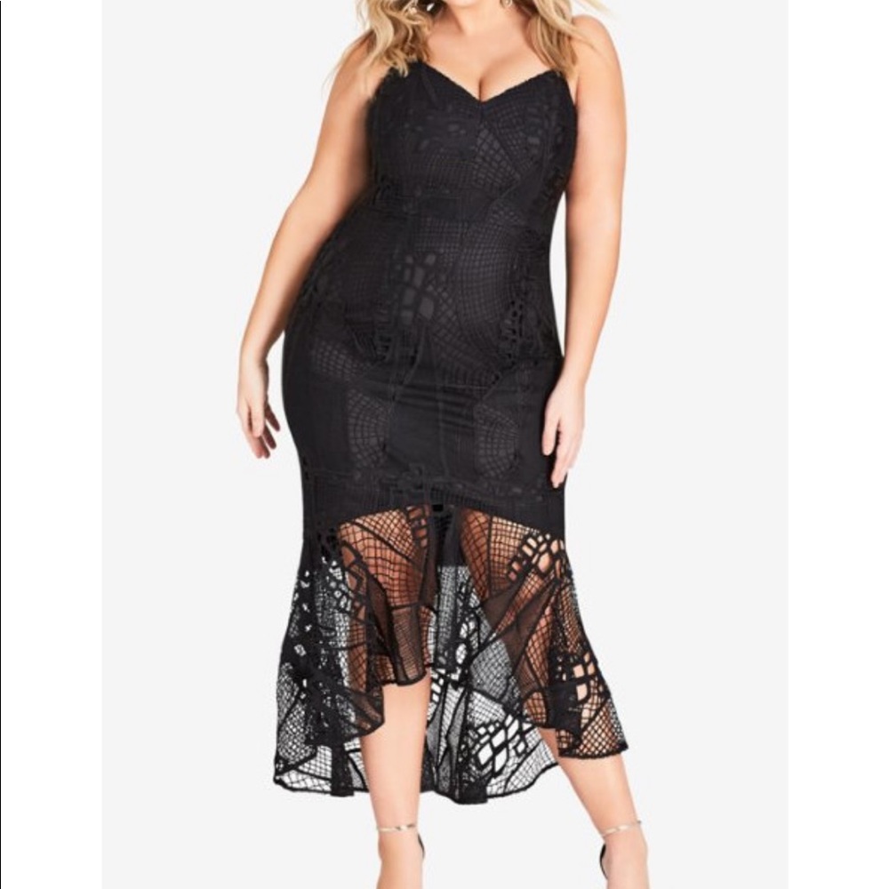 Black lace dress